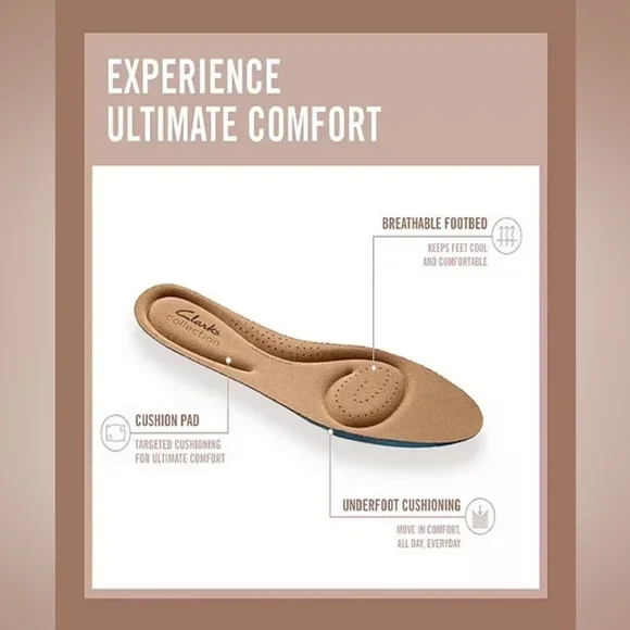 ✨️NIB✨️Clarks Giselle Dove Womens Black Wedge Sandals with Cork Heel SIZE 7.5W - Picture 6 of 10